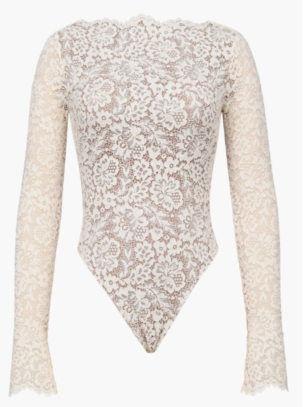 NWOT HOUSE OF CB Ellie Long Sleeve Lace Bodysuit